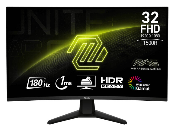 MSI MAG 32C6 32" Curved Gaming Monitor - FHD, 180Hz, 1ms, Adaptive-Sync