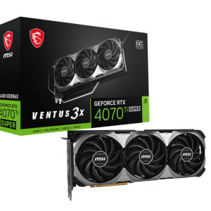 MSI GeForce RTX 4070 Ti SUPER 16G VENTUS 3X OC VGA - 16GB GDDR6X, Triple-Fan, Ray Tracing, DLSS 3