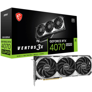 MSI GeForce RTX 4070 SUPER 12G VENTUS 3X OC VGA - 12GB GDDR6X, Triple-Fan, Ray Tracing, DLSS 3