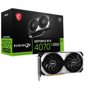 MSI GeForce RTX 4070 Ti SUPER 16G VENTUS 2X OC VGA - 16GB GDDR6X, Dual-Fan, Ray Tracing, DLSS 3 Graphics Card