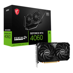 MSI GeForce RTX 4060 Ventus 2X 8G OC VGA - 8GB GDDR6, Dual-Fan, Ray Tracing, DLSS 3