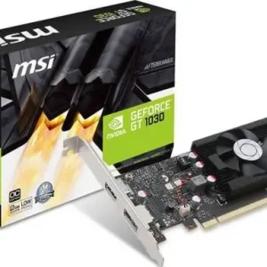 MSI GeForce GT 1030 2GD4 LP OC VGA - 2GB DDR4, Low Profile, Passive Cooling