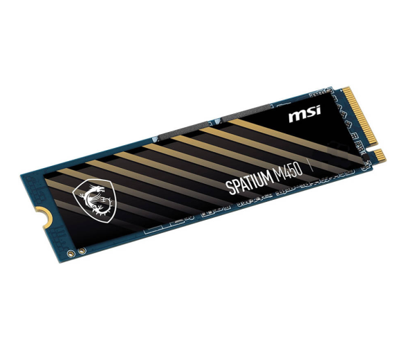 MSI Spatium M450 PCIe 4.0 NVMe M.2 SSD - Up to 1TB, 3600MB/s Read Speeds