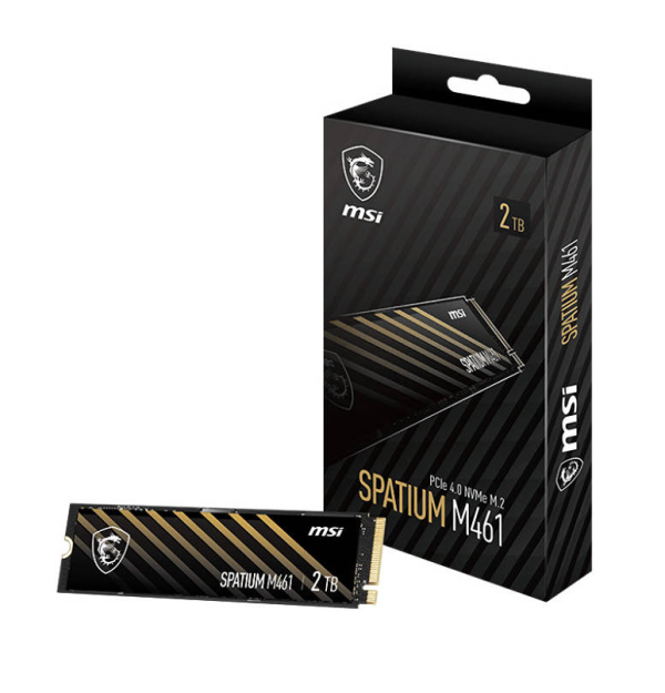 MSI Spatium M461 2TB PCIe 4.0 NVMe M.2 SSD - High-Performance Storage for Gaming and Workstations