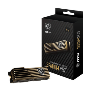 MSI Spatium M570 2TB PCIe 5.0 NVMe M.2 HS - 10,000 MB/s Read, 10,000 MB/s Write, 1400 TBW